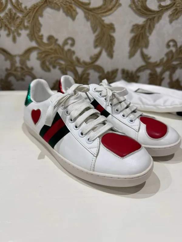 Женские кожаные кеды Gucci, новые, 36-37 размер