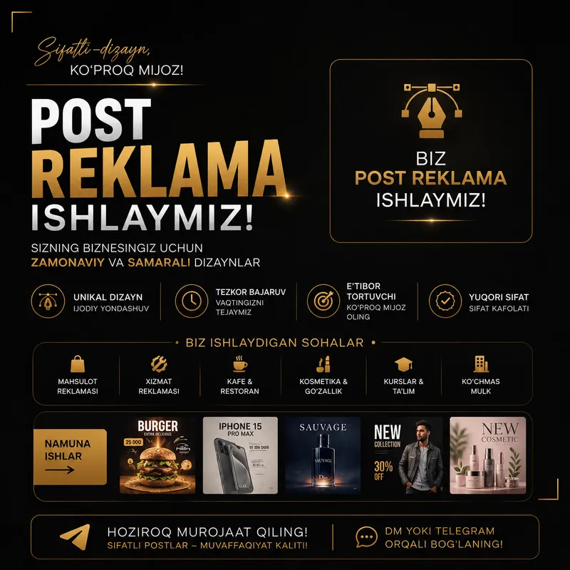 post reklamalar ishlab beramiz post reklamalar ishlab beramiz