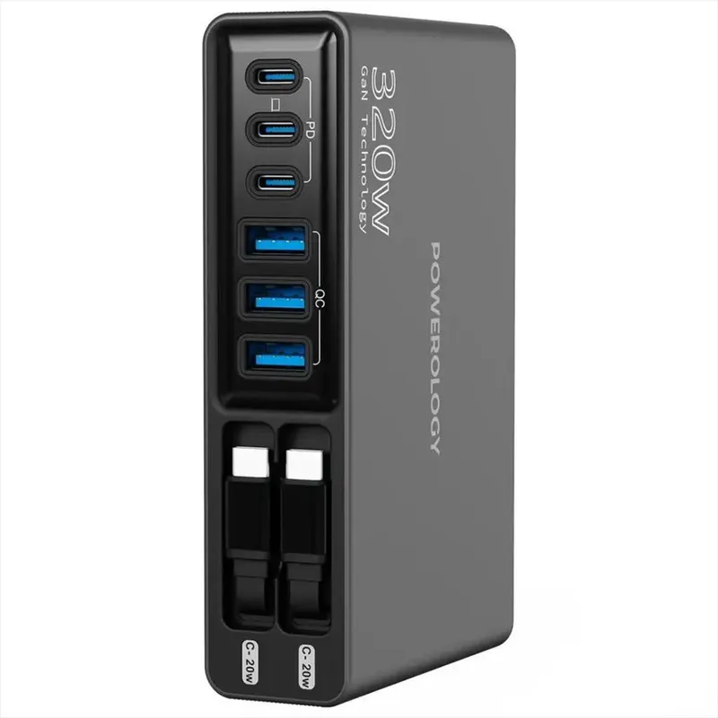 Зарядная станция Powerology GaN 320W — фото 1