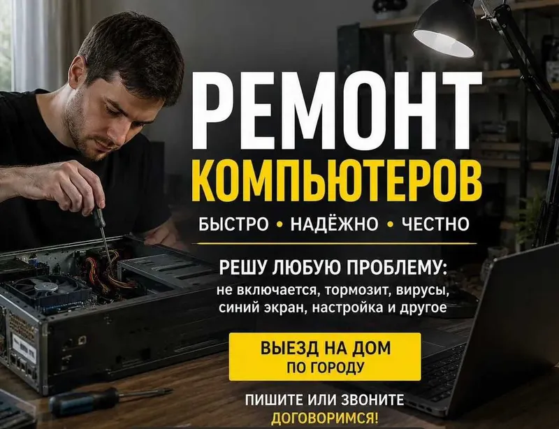 Дмитрий. Выезд. Ремонт ноутбуков, компьютеров. Windows Дмитрий. Выезд. Ремонт ноутбуков, компьютеров. Windows