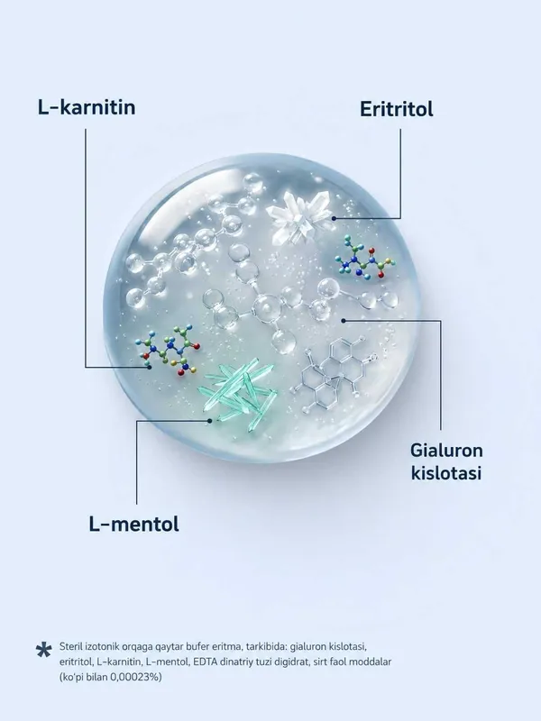 RELINS L-karnitin va L-mentolli namlantiruvchi ko‘z tomchilari, 10 ml. 8 RELINS L-karnitin va L-mentolli namlantiruvchi ko‘z tomchilari, 10 ml. 8