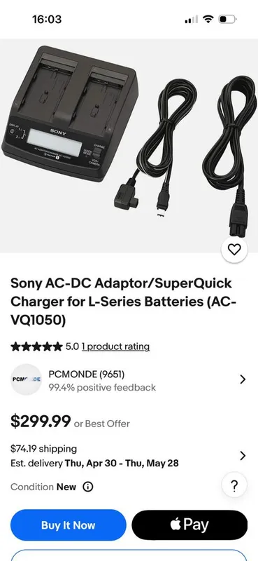 AC-VQ1050 Sony adapter 3 AC-VQ1050 Sony adapter 3