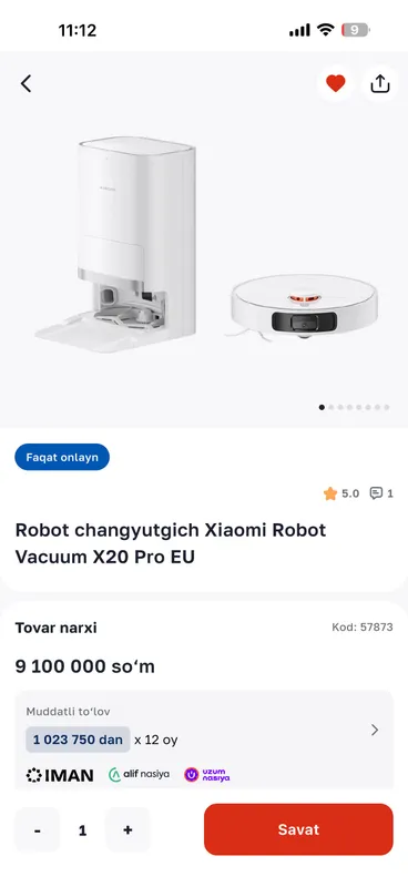Xiaomi vacuum robot X 20 pro eu