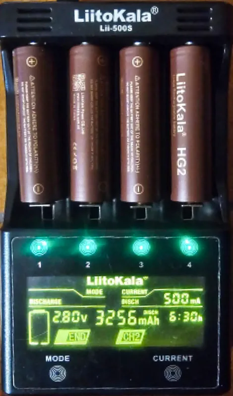 Высокотоковые 18650 LiitoKala HG2 4 Высокотоковые 18650 LiitoKala HG2 4