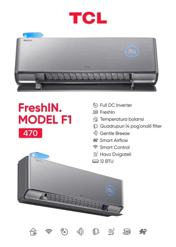 Кондиционер TCL FreshIN F1 12 Inverter — фото 2