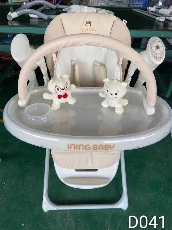Iningbaby 3-in-1 ovqatlantirish stulchasi, elektr tebranma, transformator 5