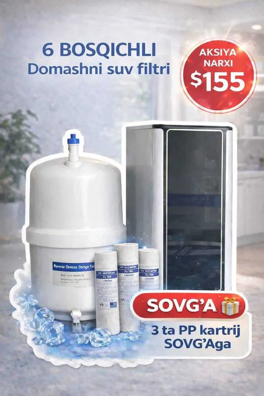 Kichik suv filtr, uy uchun filtr, домашний фильтр, бытовой фильтр воды — фото 1