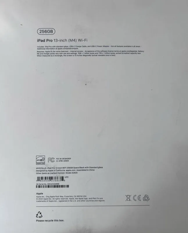 iPad Pro, 13 дюймов, M4, 256 ГБ 7