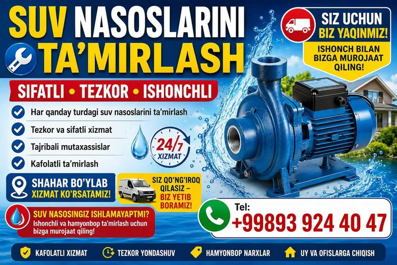Suv nasoslarIni ta'miRrlash
