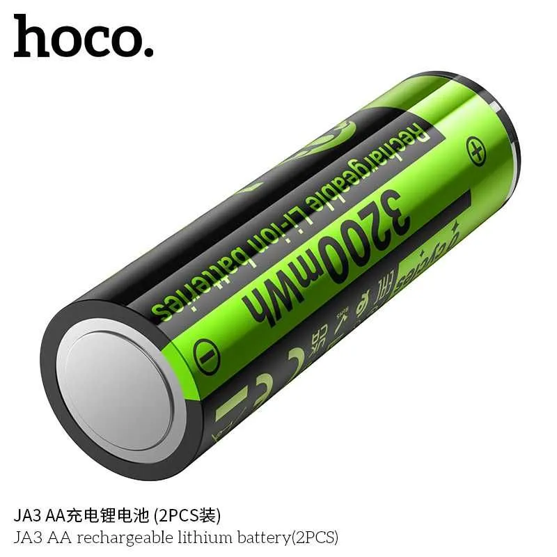 Hoco JA3 JA4 перезаряжаемые литиевые AA-батарейки Rechargeable Battery — фото 6