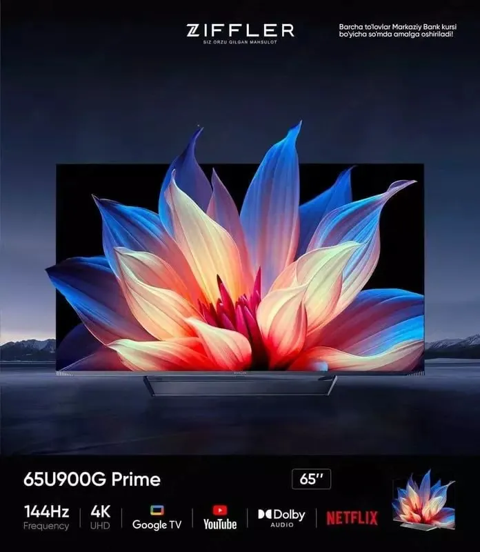 Телевизор Ziffler 65U900G Prime 65" (NEW MODELS 2025) — фото 1
