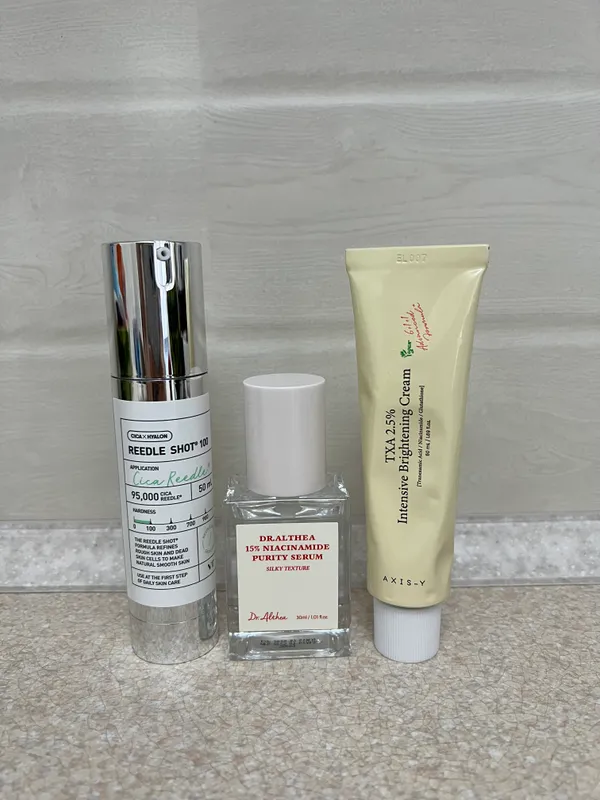 Axis-y. VT cosmetics reedle shot 100. Dr altea 15%