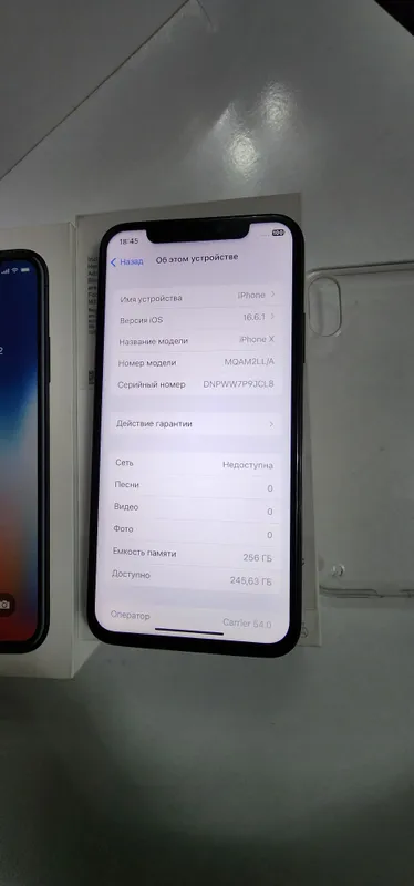 iphone X LL/A 256GB Karobka Dk aybi Face 8