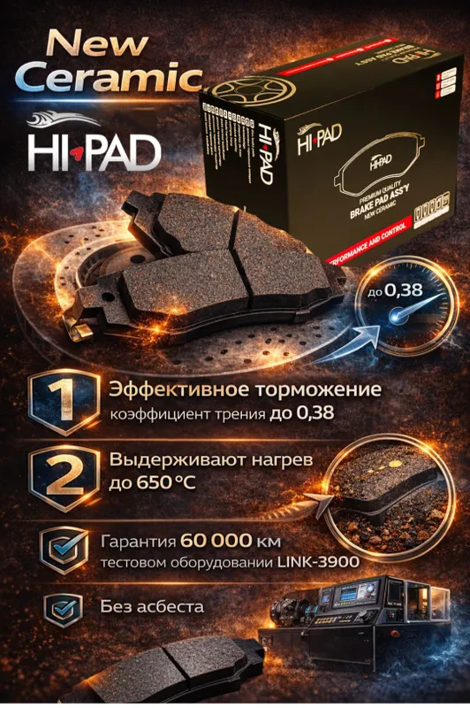 HI PAD New Ceramic kolodkalar hamma avtomobil bor