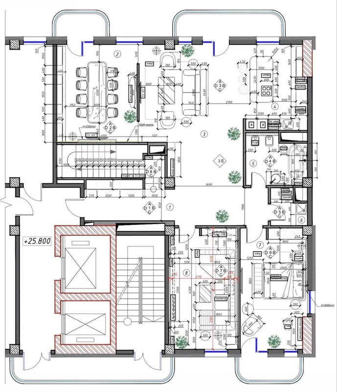 8-комнатная квартира, 374 м², Мирабад 5 8-комнатная квартира, 374 м², Мирабад 5