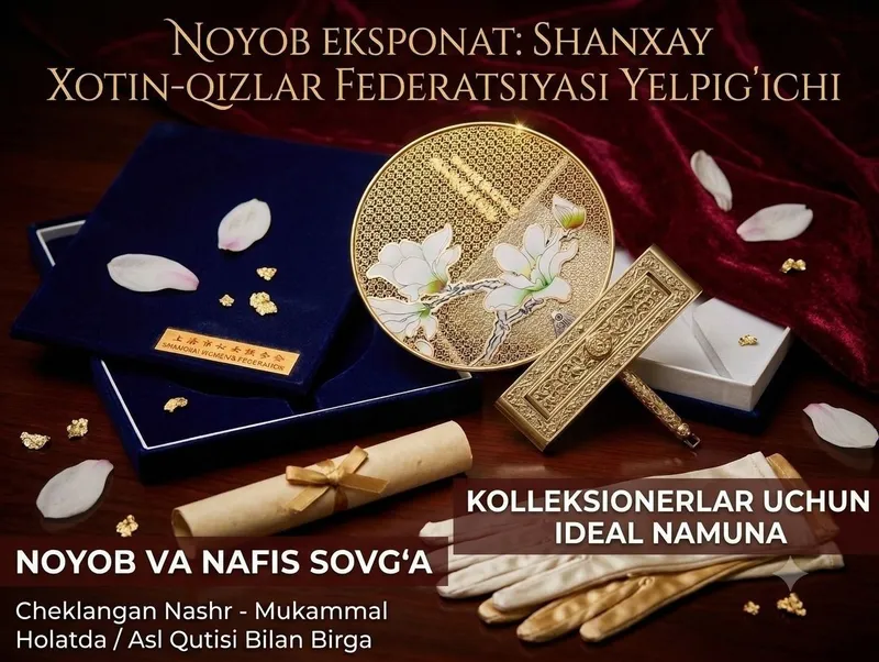 Eksklyuziv suvenir toʻplami: Metall yelpigʻich (Veyyer) stendda — Noyo 1 Eksklyuziv suvenir toʻplami: Metall yelpigʻich (Veyyer) stendda — Noyo 1