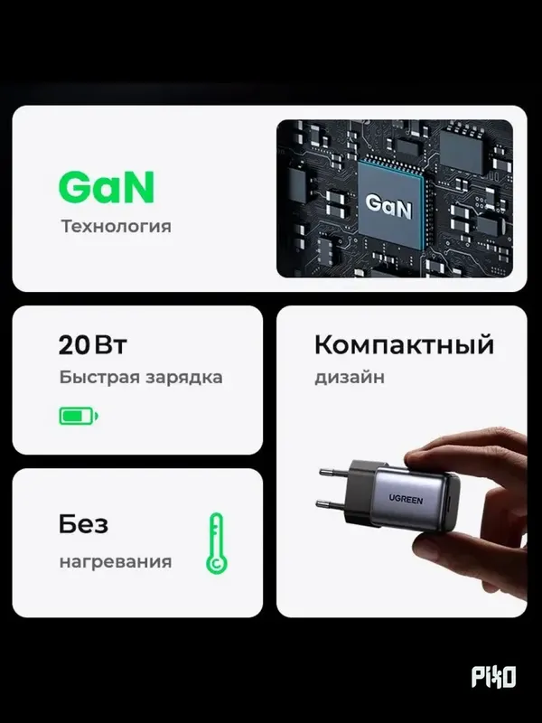 UGREEN Nexode Mini 20W GaN зарядное устройство — фото 3