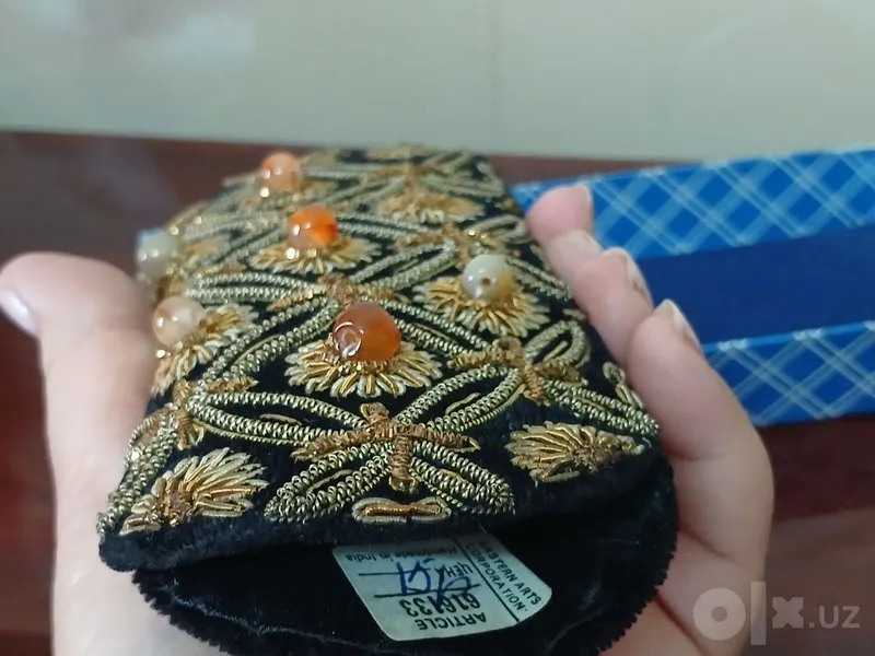 Футляр для очков бархатный с камнями 4 Футляр для очков бархатный с камнями 4