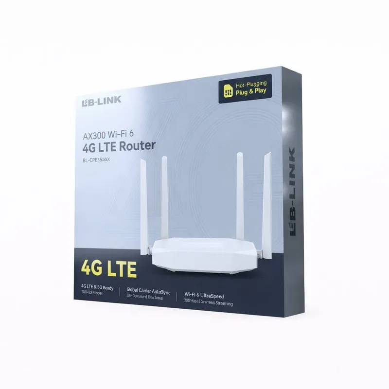 LBLINK AX300 Wi‑Fi 6 4G роутер с SIM-картой LBLINK AX300 Wi‑Fi 6 4G роутер с SIM-картой