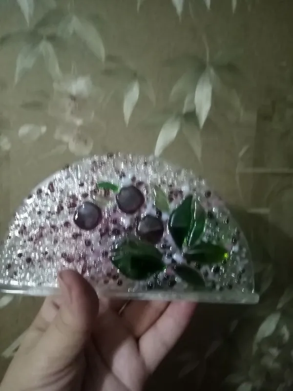 Стеклянная салфетница привозная