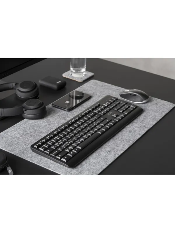 Проводная мембранная клавиатура 2E-KS220WB USB Black (кабель 1,5 м) — фото 2