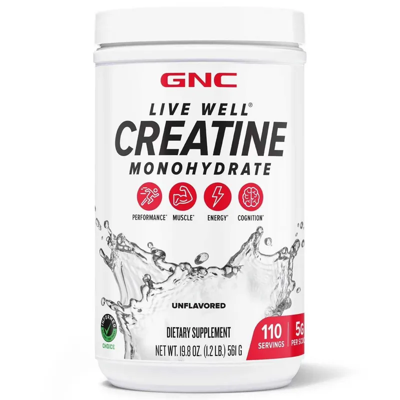 Креатин Моногидрат 561гр 110 порций GNC Live Well Creatine Monohydrate — фото 4