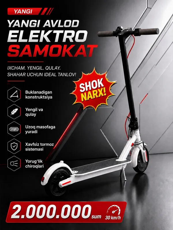 elektron samokat yangi 1