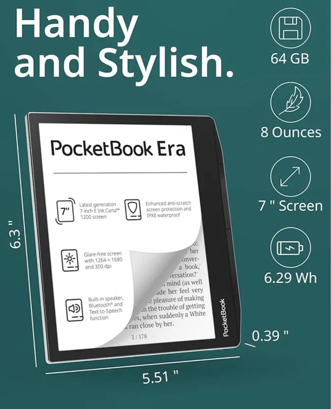 Электронная книга Pocket Book 700 Era Silver 2 Электронная книга Pocket Book 700 Era Silver 2