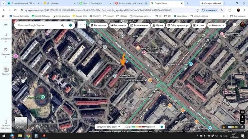 Аренда 1-комнатной квартиры, Чиланзарский район (ориентир: Чиланзар 23, Фархадский перекресток) 9