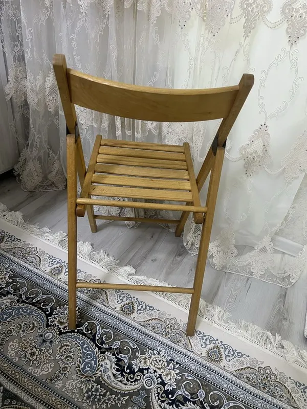 Стул складной из ореха .Куплена заграницей..Икеа Швеция.1 штук. — фото 4