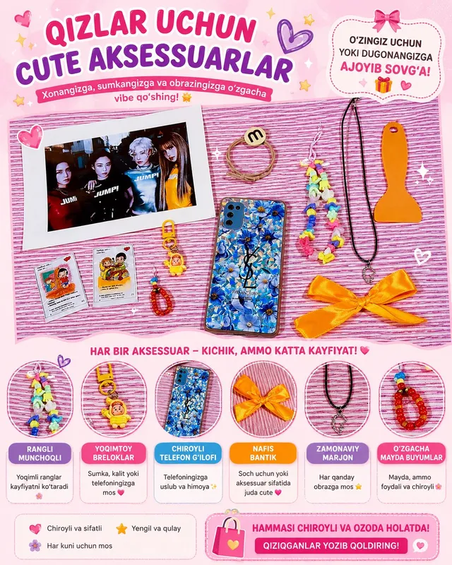 Qizlar aksessuarlari 1 Qizlar aksessuarlari 1