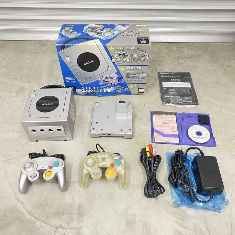 NINTENDO GAMECUBE Enjoy Plus Pack Silver Controller Skeleton 2