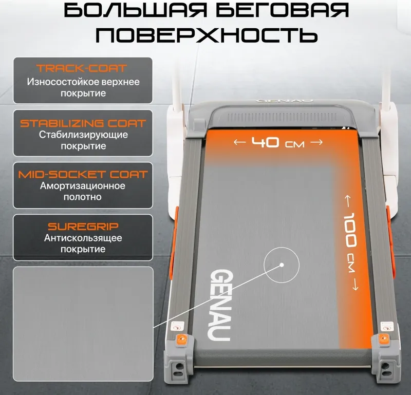 Беговая дорожка Genau New Stride X White — фото 4