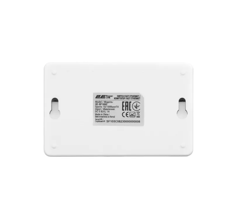 Aksiya 2E PowerLink SF105C 5xFE kommutatori, boshqarilmaydigan, ish stoli uchun 6