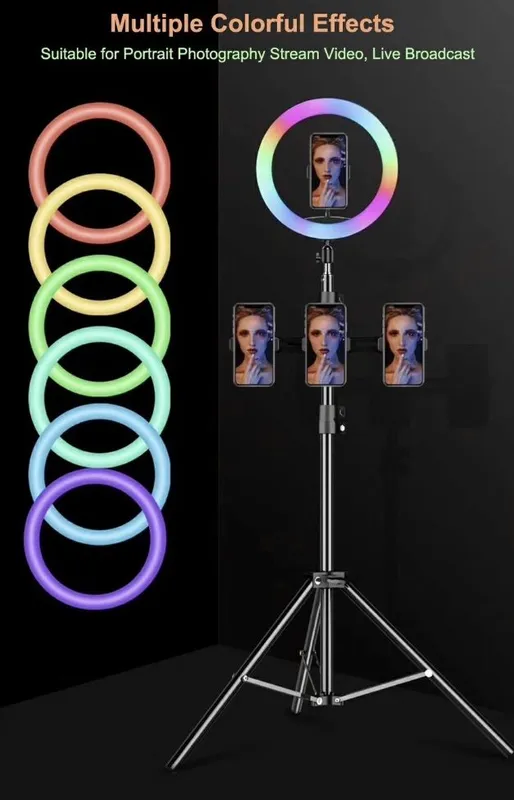 Лампа колцевая RGB — фото 4