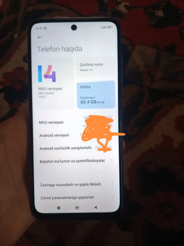 Telefon sotiladi nomi redmi 10 — фото 2