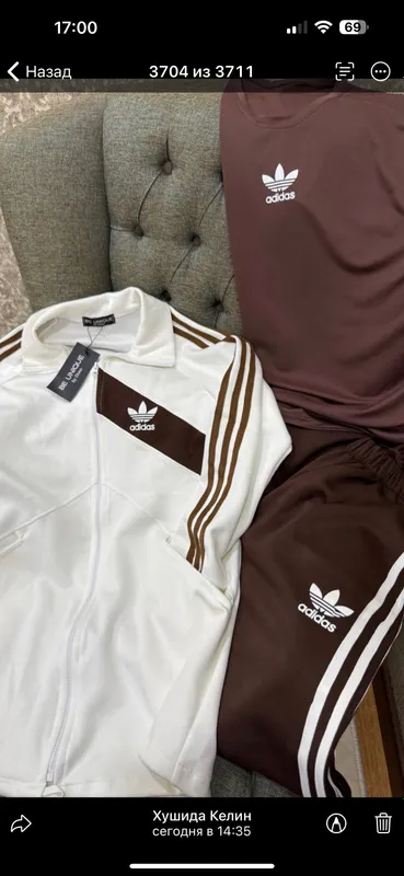 Стильный, удобный спортивный костюм, тройка Adidas — фото 1