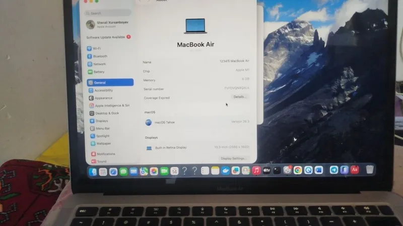Macbook air m1 xotra 8/256 batareka 77 yomkist karopka dakumint 3 Macbook air m1 xotra 8/256 batareka 77 yomkist karopka dakumint 3
