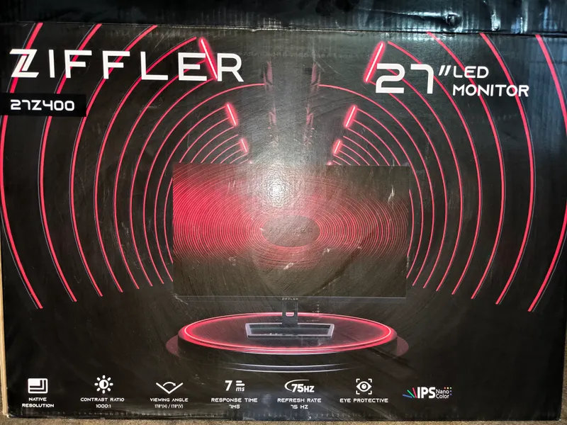 Монитор от Ziffler 27 дюймов 75 герц 4