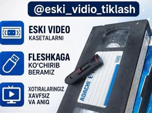 Eski video kasetadan Diskga fleshka hardga kochirib beramiza 1 Eski video kasetadan Diskga fleshka hardga kochirib beramiza 1