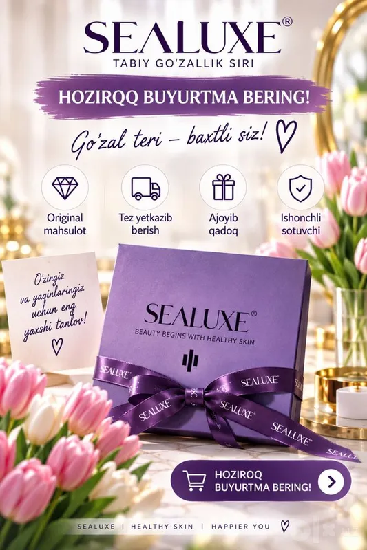Shvetsariya brendi-SEALUXE dan yuz uchun premium nabor! 8 Shvetsariya brendi-SEALUXE dan yuz uchun premium nabor! 8