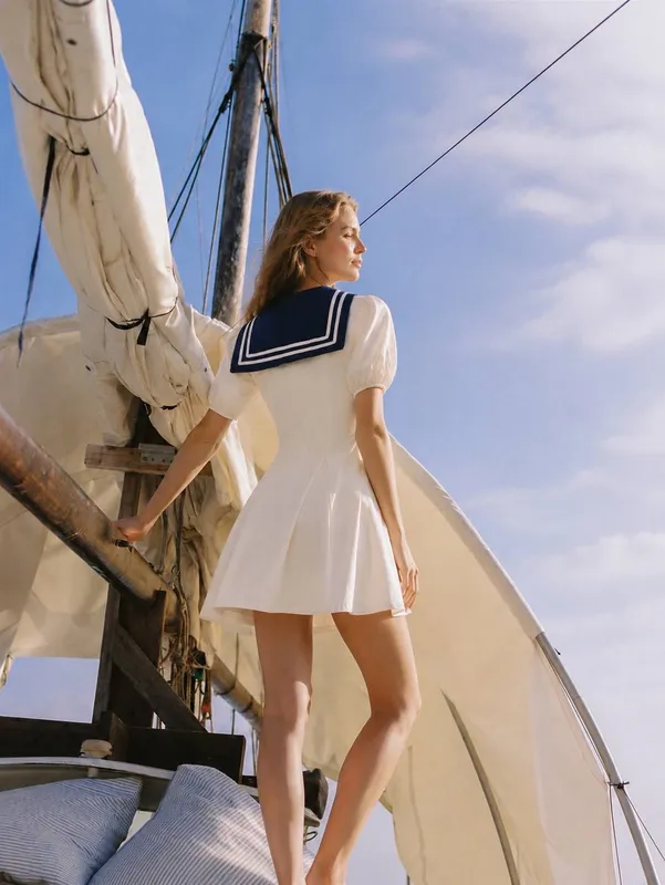 Dengiz uslubidagi Sailor ko‘ylagi 2 Dengiz uslubidagi Sailor ko‘ylagi 2
