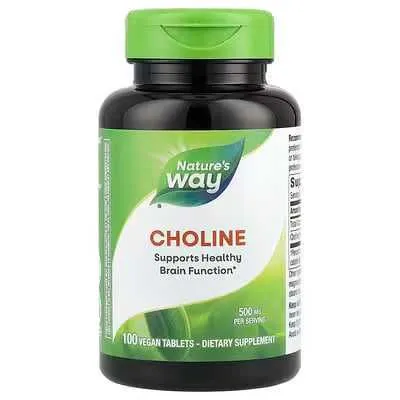 Nature's Way, холин, 500 мг, 100 вег. таблеток. Choline, Holin, Xolin 1 Nature's Way, холин, 500 мг, 100 вег. таблеток. Choline, Holin, Xolin 1