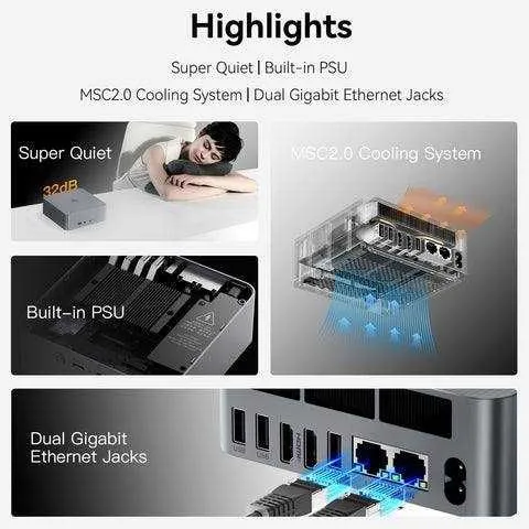 Beelink EQR6 mini-kompyuteri, Ryzen 9 6900HX, RAM 24 GB, SSD M.2 1 TB, Radeon Graphics 4 GB 2 Beelink EQR6 mini-kompyuteri, Ryzen 9 6900HX, RAM 24 GB, SSD M.2 1 TB, Radeon Graphics 4 GB 2