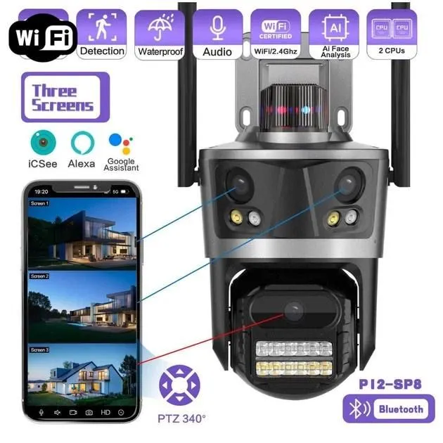 Wi-Fi Smart Kamera 3Kamera Tashqi Kuzatuv Kamera