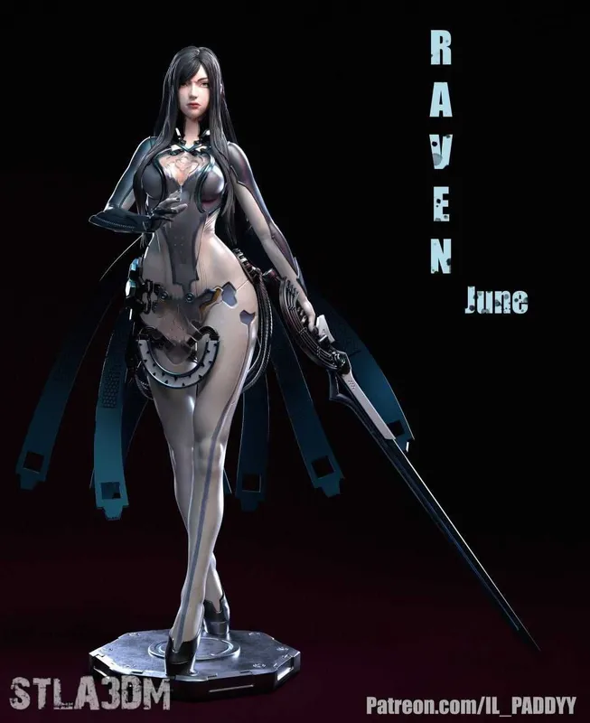 Raven (Stellar Blade) — | Смоляная печать без покраски | Под покраску — фото 1