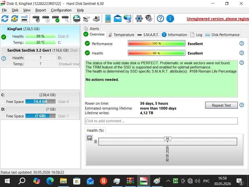 SSD 256 GB Kingfast — фото 2