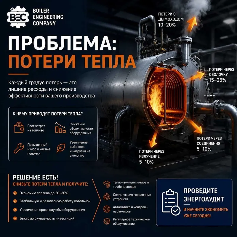 Сервис паровых котлов (Энергоаудит и техническое обслуживание)