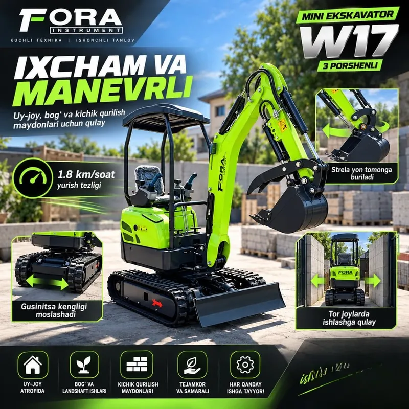 Mini-ekskavator W17 3 Mini-ekskavator W17 3