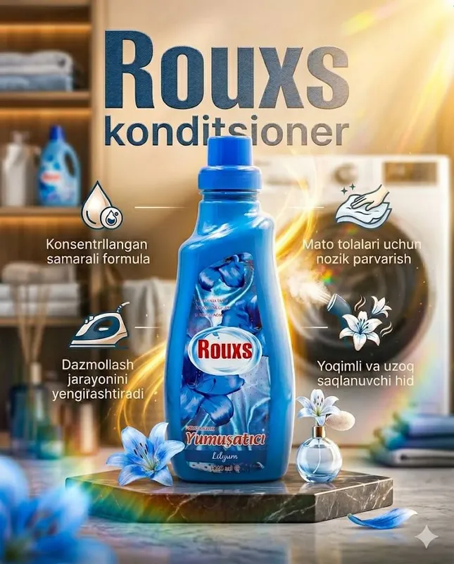 Rouxs gel kir yuvish uchun